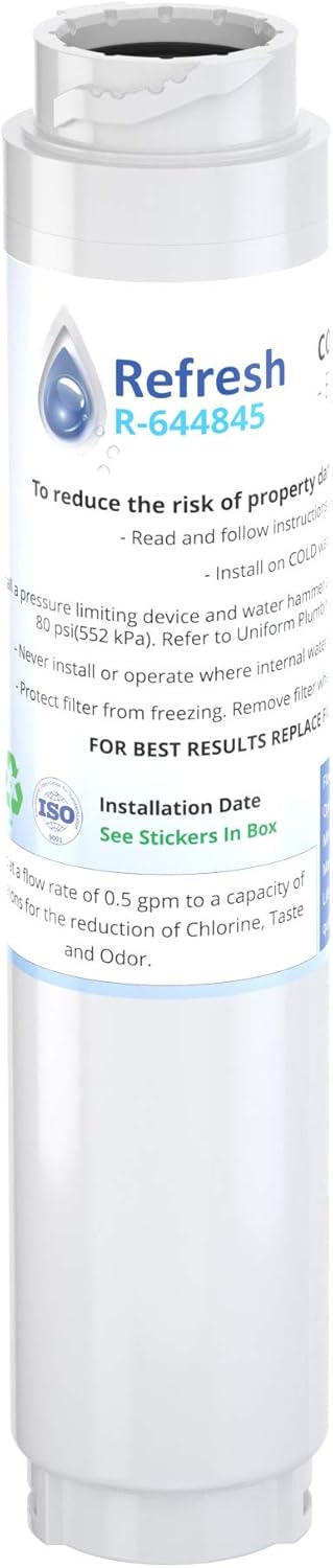 Refresh Filtro de agua de repuesto para refrigerador Bosch Ultra Clarity 644845, 9000194412, 9000077104, Haier 0060820860, 0060218744 y Miele
