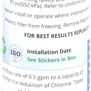 Refresh Filtro de agua de repuesto para refrigerador Bosch Ultra Clarity 644845, 9000194412, 9000077104, Haier 0060820860, 0060218744 y Miele Refresh Filtro de agua de repuesto para refrigerador Bosch Ultra Clarity 644845, 9000194412, 9000077104, Haier 0060820860, 0060218744 y Miele