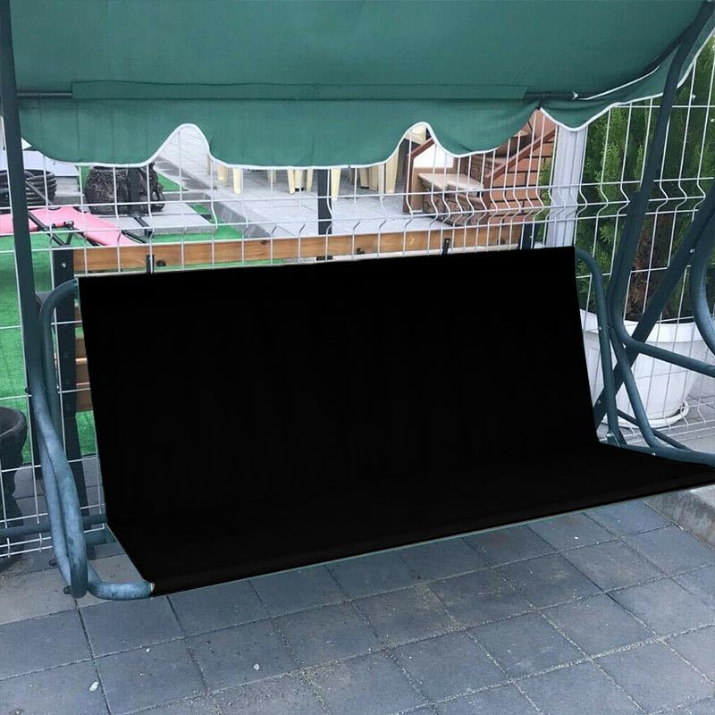 Funda de repuesto para silla oscilante, impermeable, 600D, para patio, jardín, silla oscilante, 23 plazas (color negro, 54.3 x 19.5 x 19.5 pulgadas)