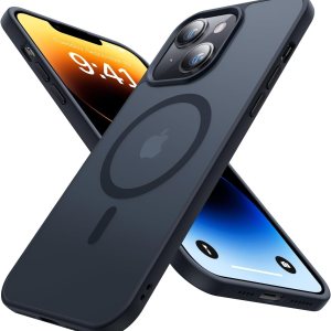 CAHEJILU Funda magnética para iPhone 13 y iPhone 14 compatible con MagSafe, probada en caídas de grado militar de 10 pies, funda protectora a prueba CAHEJILU Funda magnética para iPhone 13 y iPhone 14 compatible con MagSafe, probada en caídas de grado militar de 10 pies, funda protectora a prueba