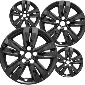 Fuel Rider Juego de cuatro (4) fundas de rueda de ABS de 17 pulgadas de color negro brillante compatibles con ruedas Kia Sportage 2017-2020, Fuel Rider Juego de cuatro (4) fundas de rueda de ABS de 17 pulgadas de color negro brillante compatibles con ruedas Kia Sportage 2017-2020,