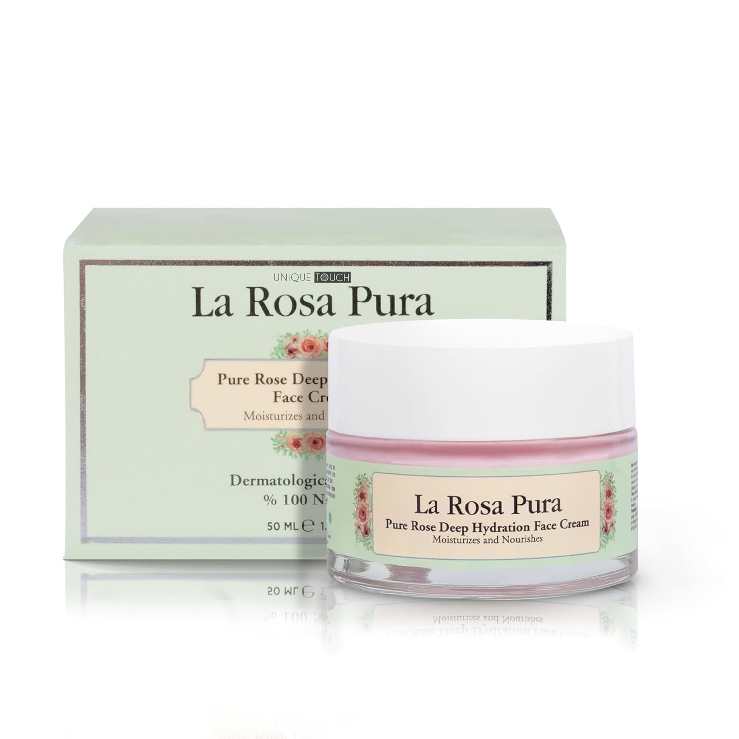 Fresh Rose – Crema facial de hidratación profunda, antienvejecimiento, hidratante con doble efecto rejuvenecedor, fórmula nutritiva natural, 1.69