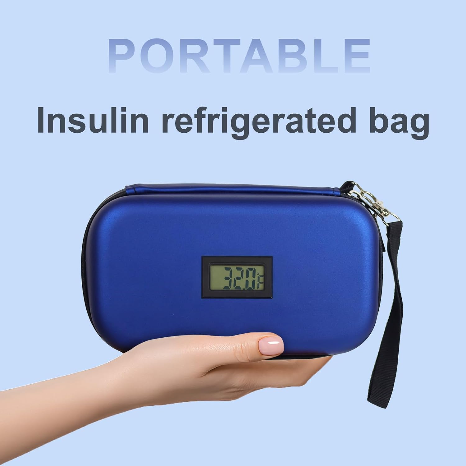 Funda de viaje para enfriar insulina, bolsa enfriadora de medicamentos aprobada por la TSA para 8 bolígrafos de insulina y suministros para