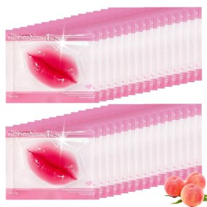 30 máscaras de gel para labios de colágeno, cristales de colágeno, máscara de labios rosa, máscara de cuidado de labios para antienvejecimiento y 30 máscaras de gel para labios de colágeno, cristales de colágeno, máscara de labios rosa, máscara de cuidado de labios para antienvejecimiento y