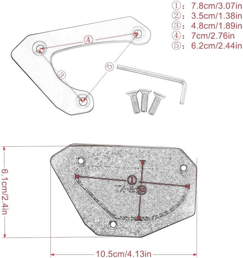 Almohadilla de soporte lateral de motocicleta para Suzuki V-Strom 650XT VSTROM Dl 650 DL650 V STROM650 2004-2023 Accesorio de motocicleta Soporte