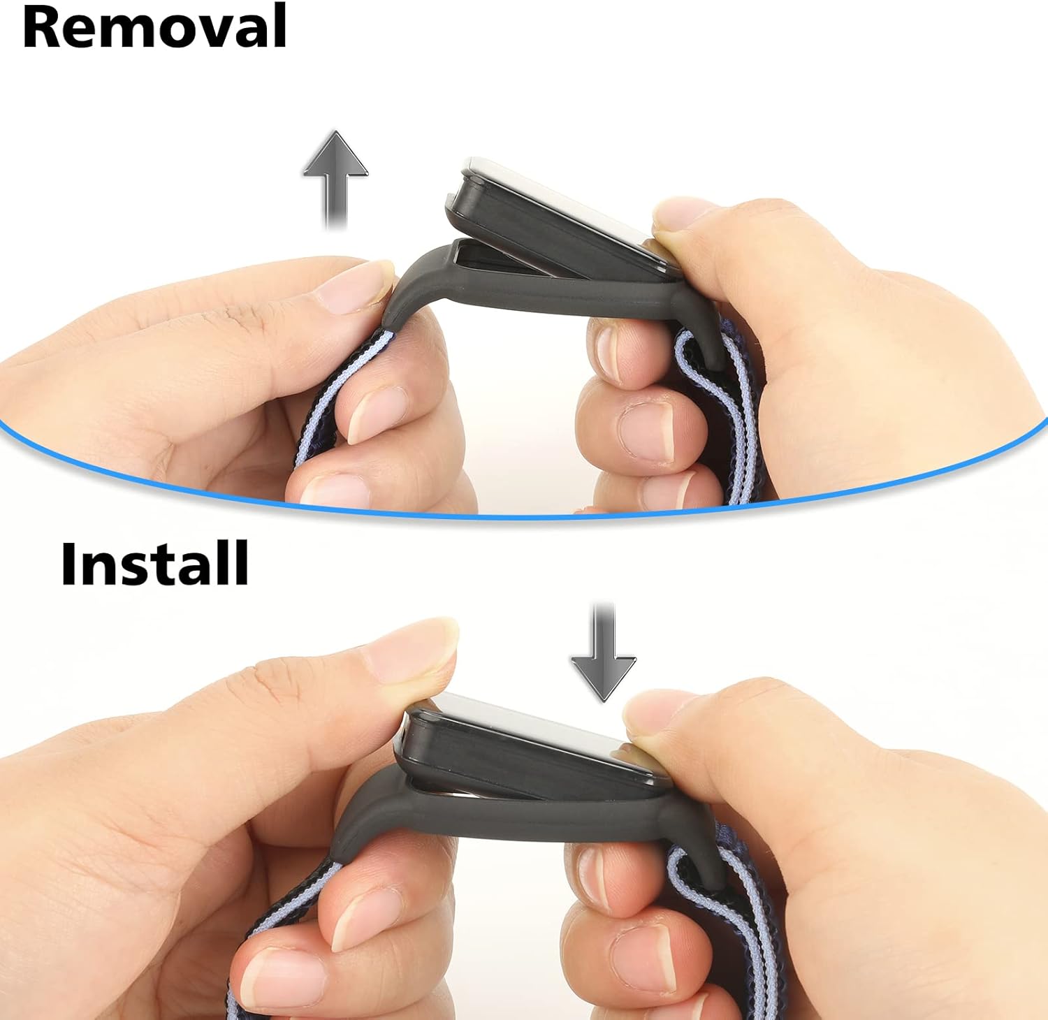 YCHDDER Solo Loop – Correas de nailon compatibles con Amazfit Band 7, suave, transpirable, cómoda, ajustable, colorida correa de repuesto deportiva
