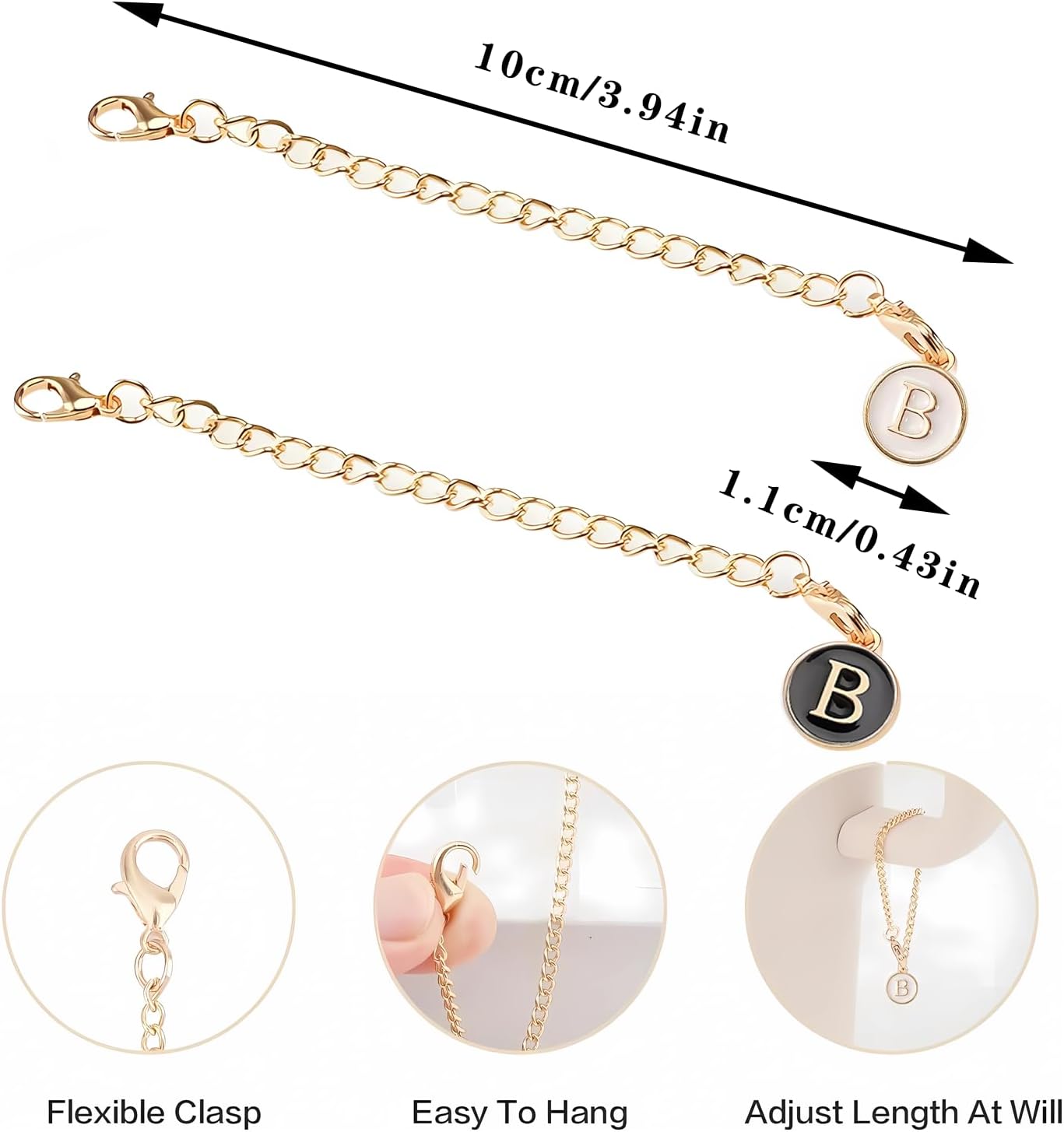 Letter Charm Accessories For Stanley Cup, 2PCS ID Initial Letter Charm Personalized, Water Cup Handle Identification Letter Charm