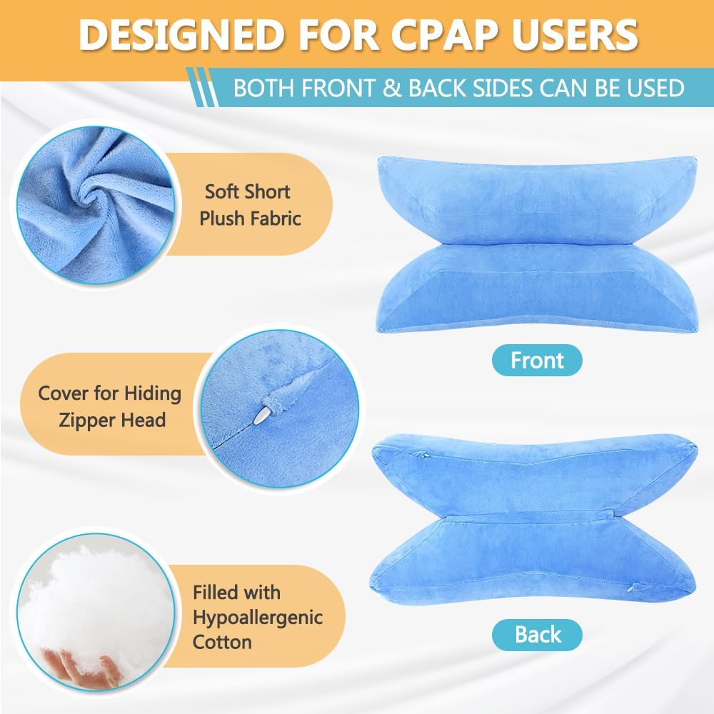 Almohada CPAP para personas que duermen de lado, almohada para máscaras CPAP, usuarios de estómago, CPAP para dormir de lado, almohadas nasales,