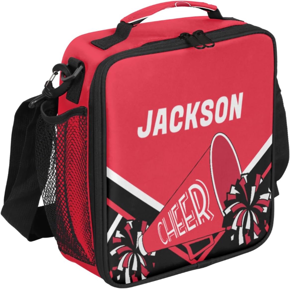 Lonchera reutilizable con nombre personalizado para niños, niñas y adolescentes, coloridas, animadoras, personalizada, aislada, hielera térmica,