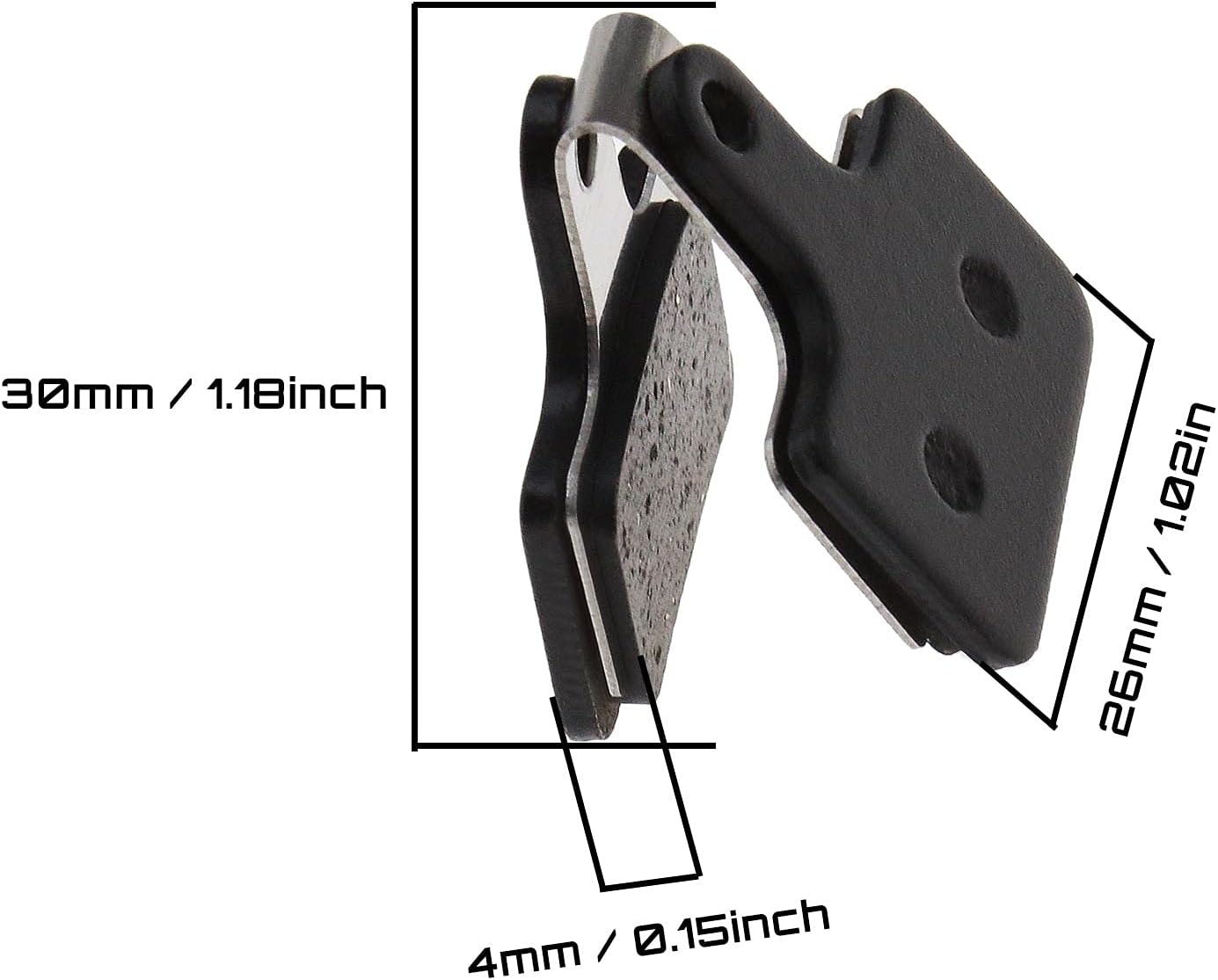 Create idea 2 pares de pastillas de freno de disco de bicicleta semimetálicas de resina de 0.157 in de grosor compatibles con Ultegra R8020 BR R8070