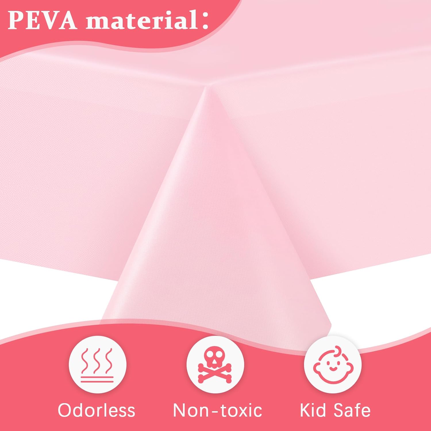 Colemoly Manteles de plástico desechables para mesas rectangulares paquete de 16 54 x 108 pulgadas, mantel rosa para fiestas, bodas, interiores y
