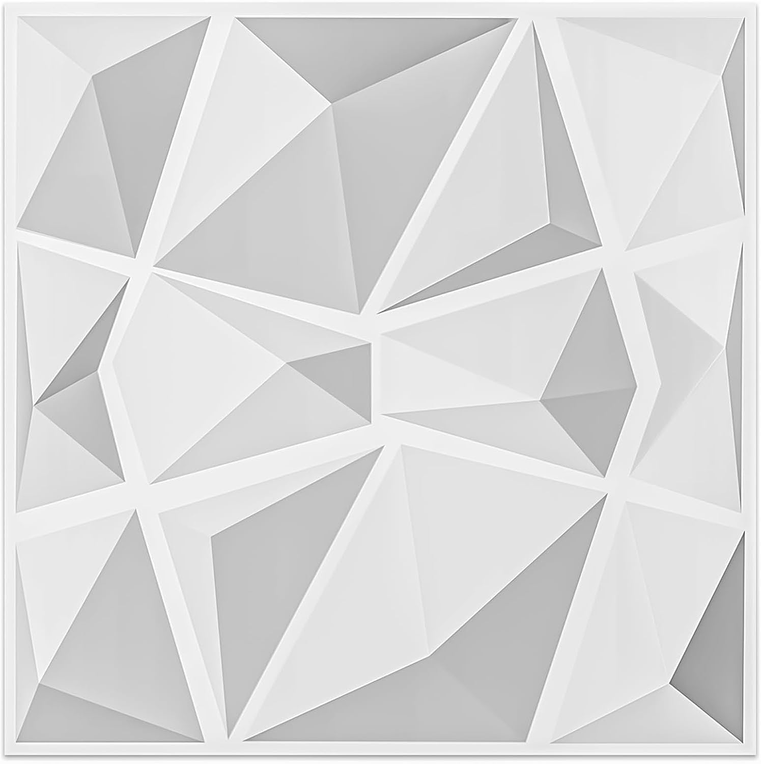 Wall Craft Paneles de pared 3D, mosaico blanco, diseño geométrico, decoración de pared, decoración de pared, azulejos decorativos modernos, paquete