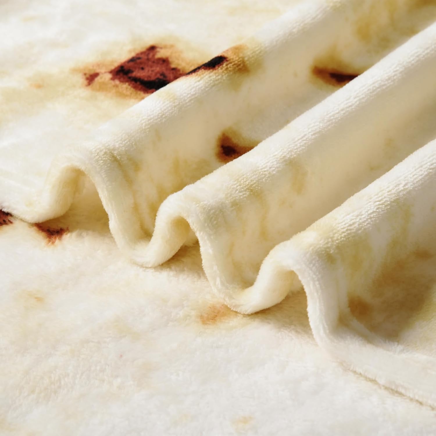 Excervent Manta cuadrada de gran tamaño de 120 x 120 pulgadas, manta de franela envolvente de tortilla y burritos, 290 GSM, doble cara, divertida y