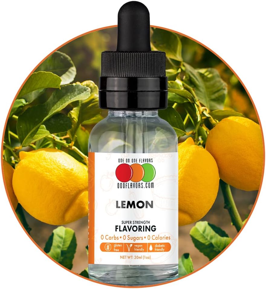 OOOFlavors – Concentrado líquido con sabor a limón sin azúcar (natural), 1.0fl oz
