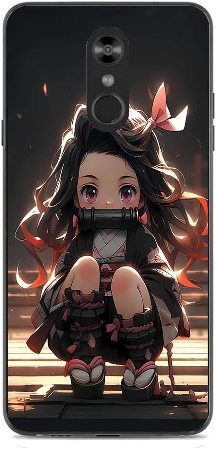 Suave negro a prueba de golpes fino mate delgado durable TPU silicona flexible caso para LG Stylo 4 Kamado Nezuko Anime Japón Role07