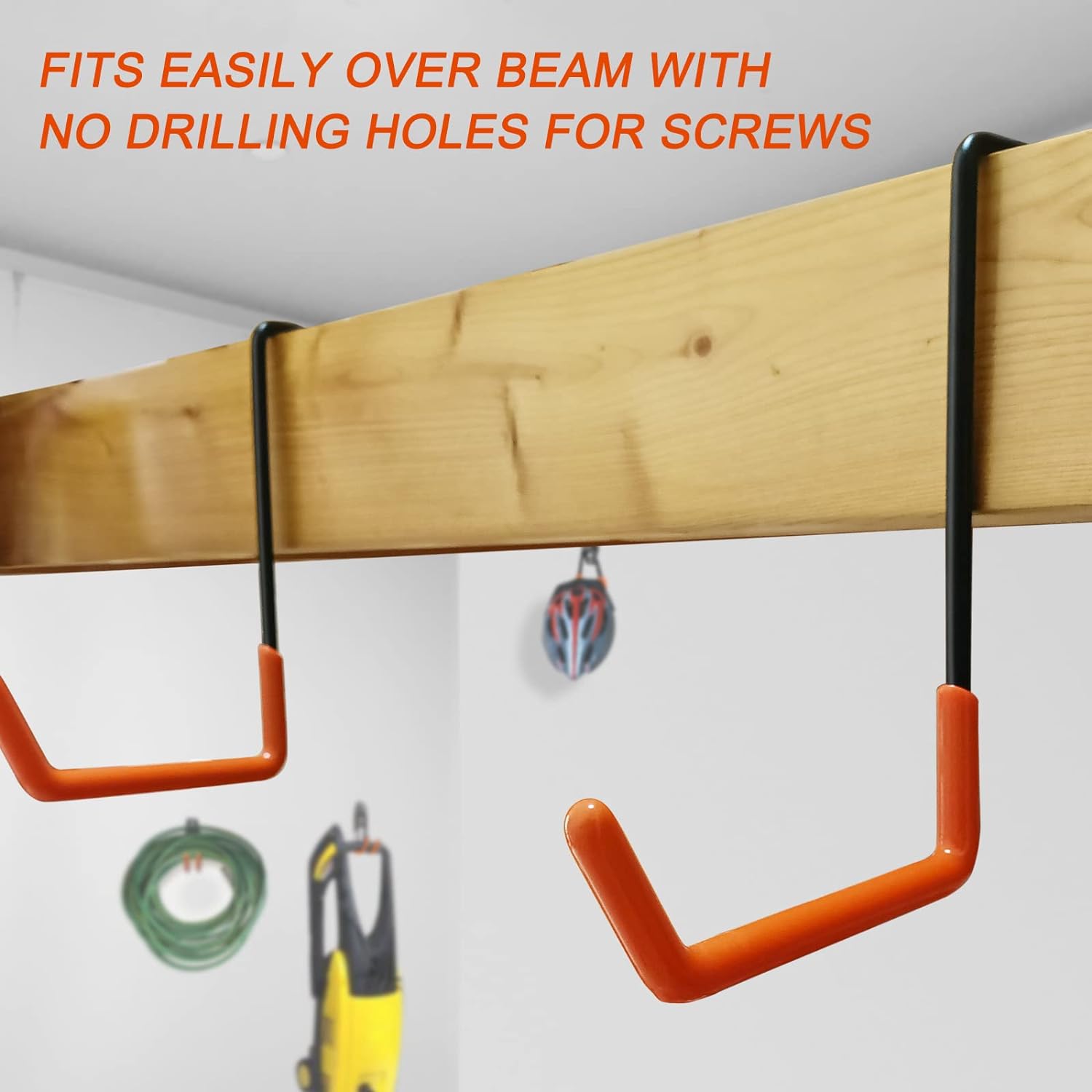 HUPBIPY Rafter – Ganchos para colgar en el garaje, para bicicleta, ganchos grandes en S para colgar, con revestimiento antideslizante, para
