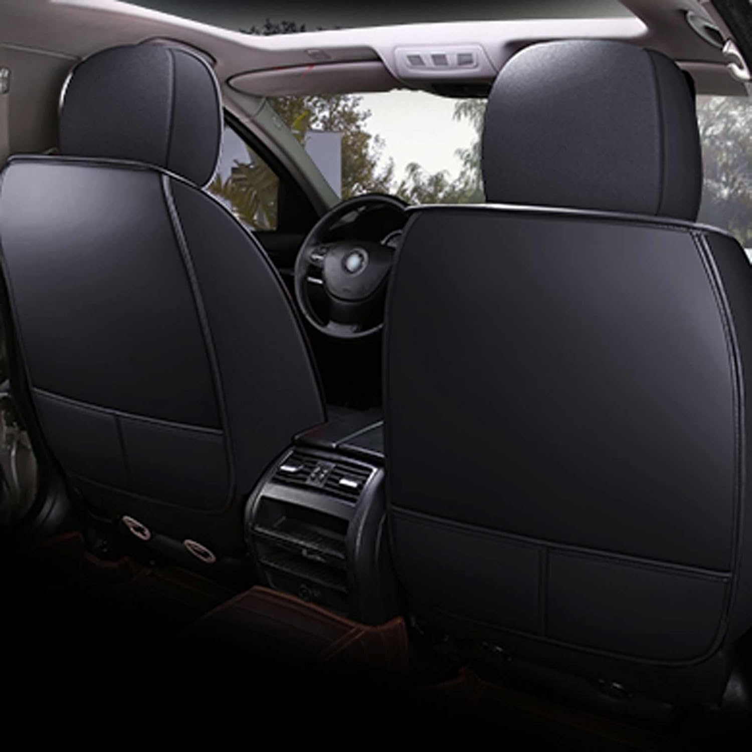 Juego completo de fundas impermeables para asientos de automóvil compatibles con Ssangyong Korando Kyron Musso Rexton Tivoli para 5 asientos, cómodo