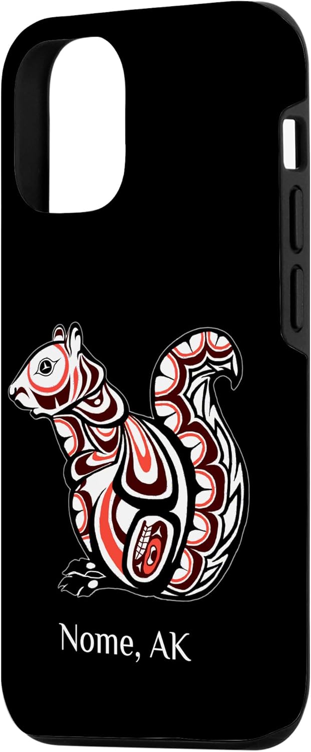 iPhone 14 Tribal Squirrel Nome Alaska PNW Native American Indian Case