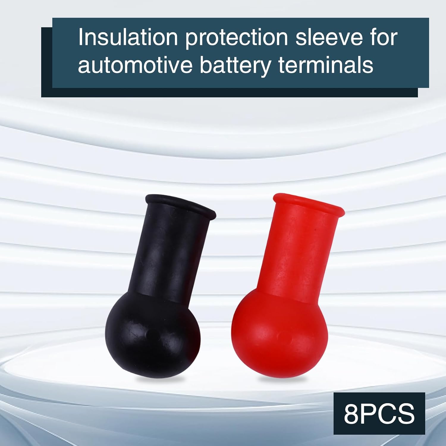 8 cubiertas para terminales de alimentación automotriz, cubiertas protectoras para terminales de cable de tubería de goma, accesorios de protección