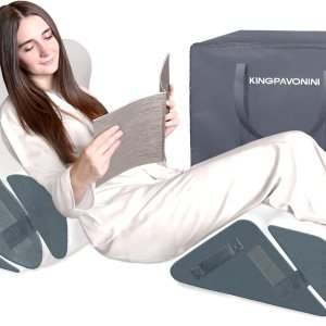 Juego de 6 almohadas ortopédicas XL de cuña para dormir, de espuma viscoelástica de gel para postcirugía, para espalda, cuello, soporte de piernas, Juego de 6 almohadas ortopédicas XL de cuña para dormir, de espuma viscoelástica de gel para postcirugía, para espalda, cuello, soporte de piernas,