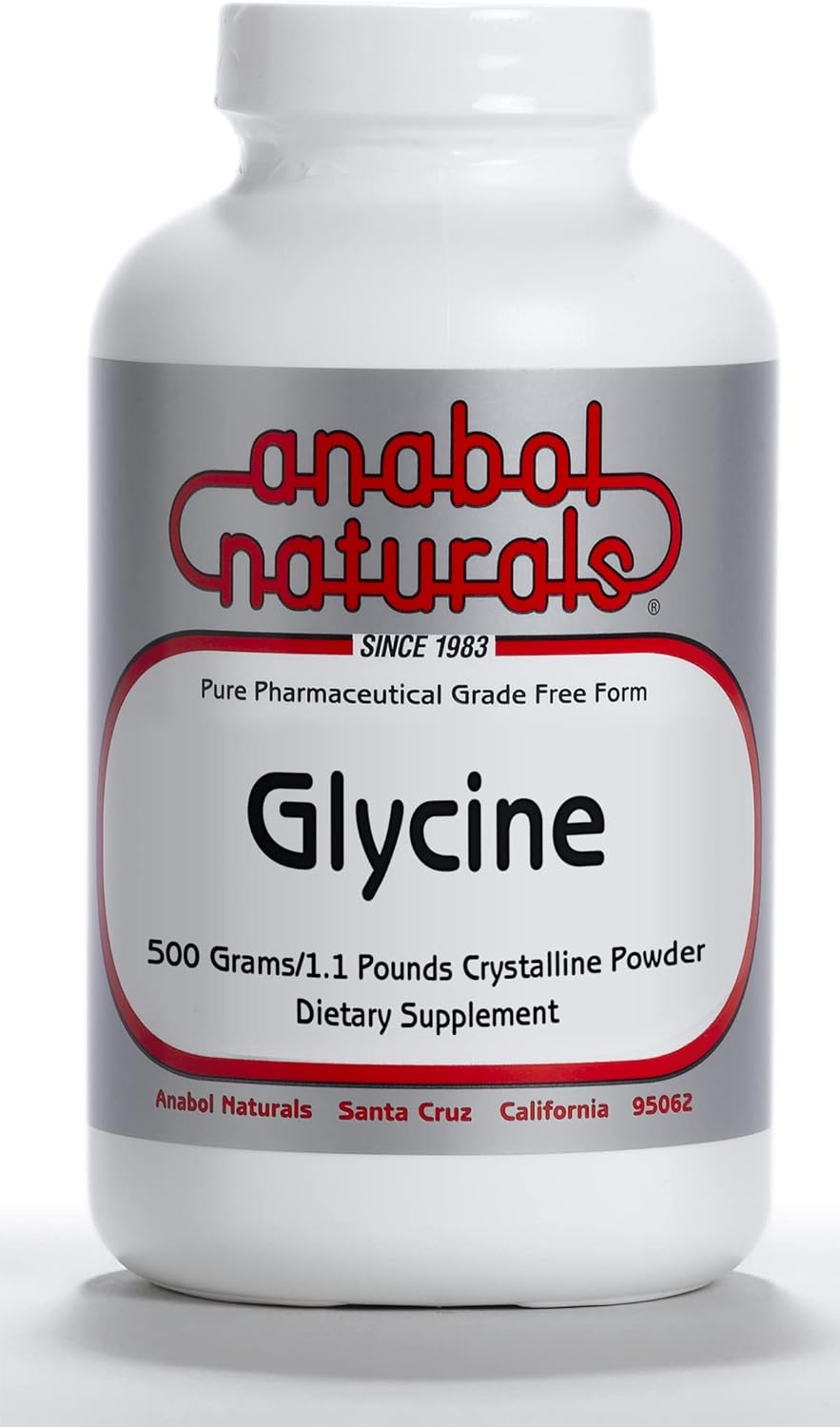 Polvo cristalino puro de la forma libre de la glicina 35.27 oz (2.2 libras)