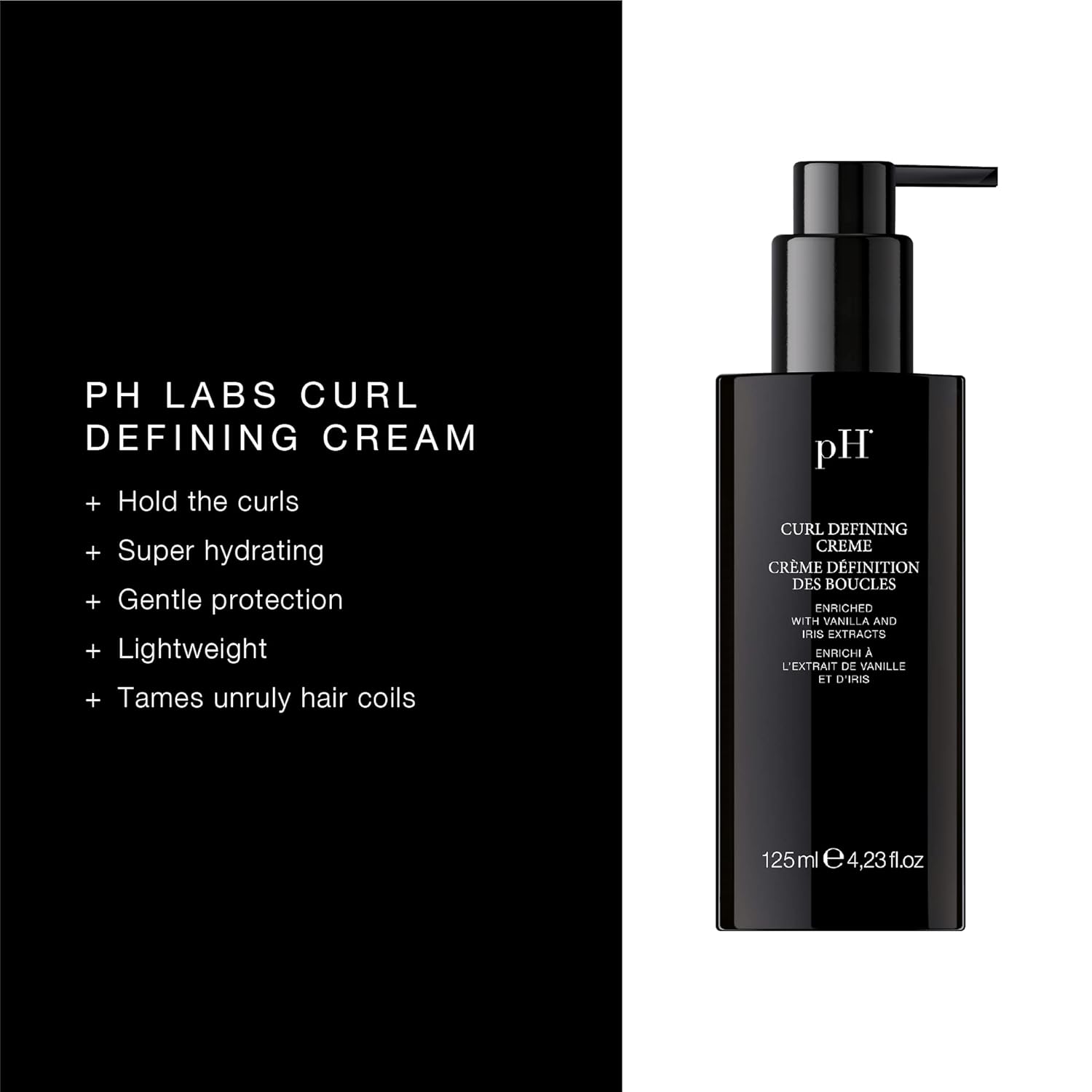 PH Labs – Crema definidora de rizos, crema de peinado para cabello rizado (4.23 onzas)