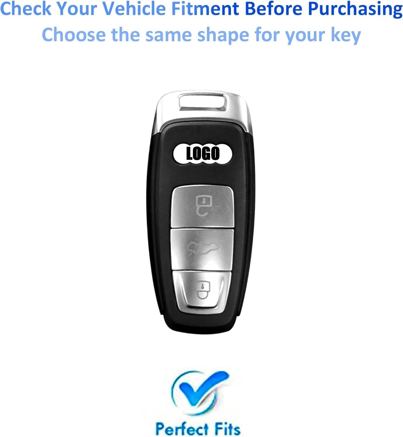 Funda para llavero Audi compatible con Audi A3 A6 A7 A8 E-Tron S3 S6 RS6 S7 RS7 Q7 SQ7 Q8 SQ8 SQ8 Smart Key Protector