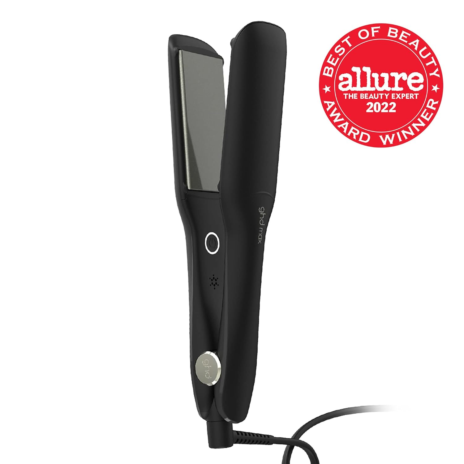 ghd Max Styler Essentials Duo – Plancha plana de 2 pulgadas de ancho para alisar el cabello (negro) con protector de cuerpo en aerosol de protección
