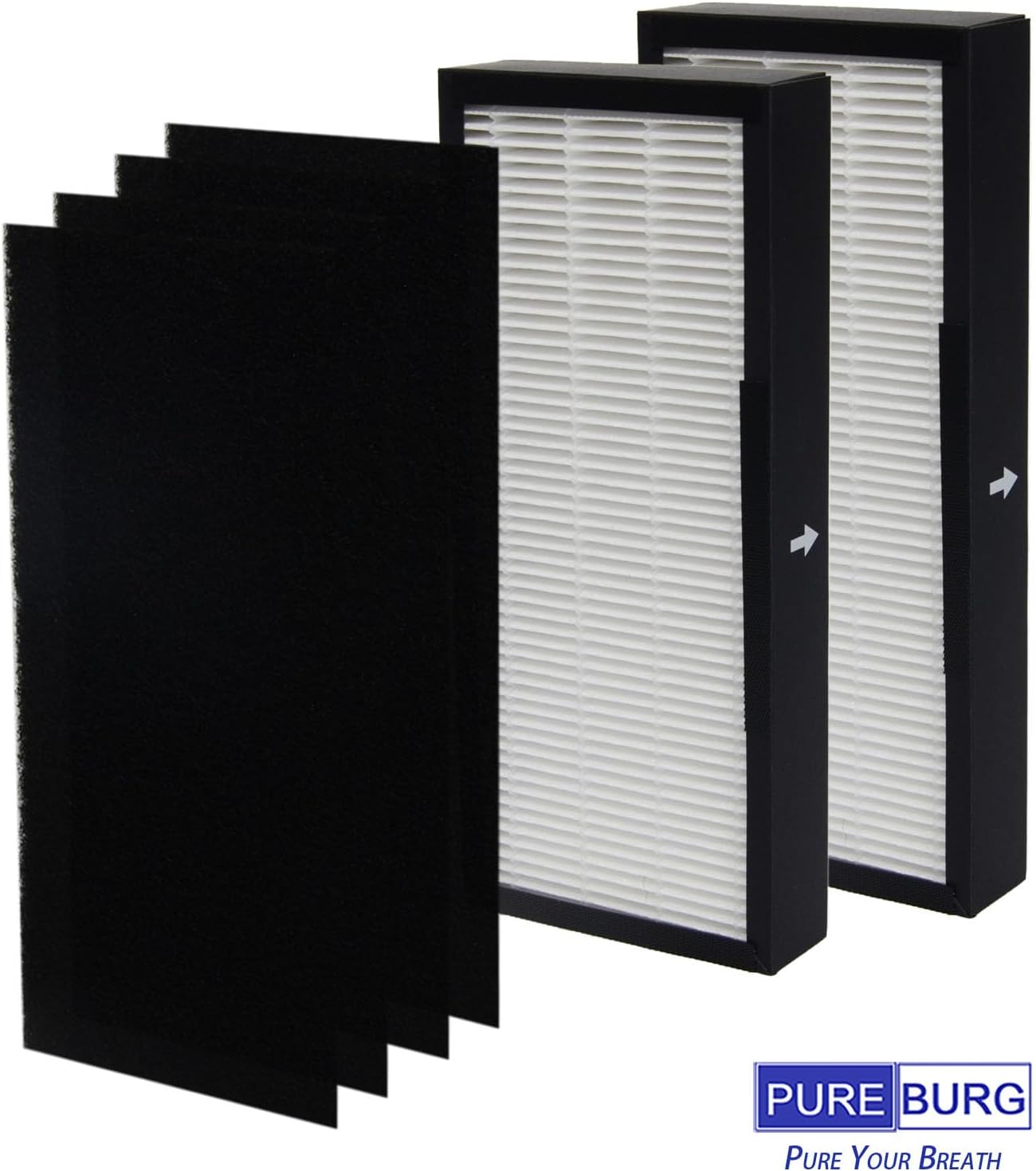 PUREBURG Kit de filtro HEPA verdadero compatible con purificadores de aire Alen T100 T300, TF30-Silver TF30-Fresh (también compatible con