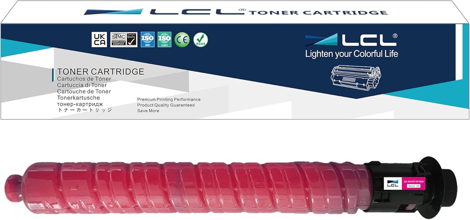 LCL Cartucho de tóner de repuesto compatible para Ricoh 821257 SP C840 C840DN C842 C842DN High Yield SP C840 SP C840DN SP C842DN (paquete Magenta)