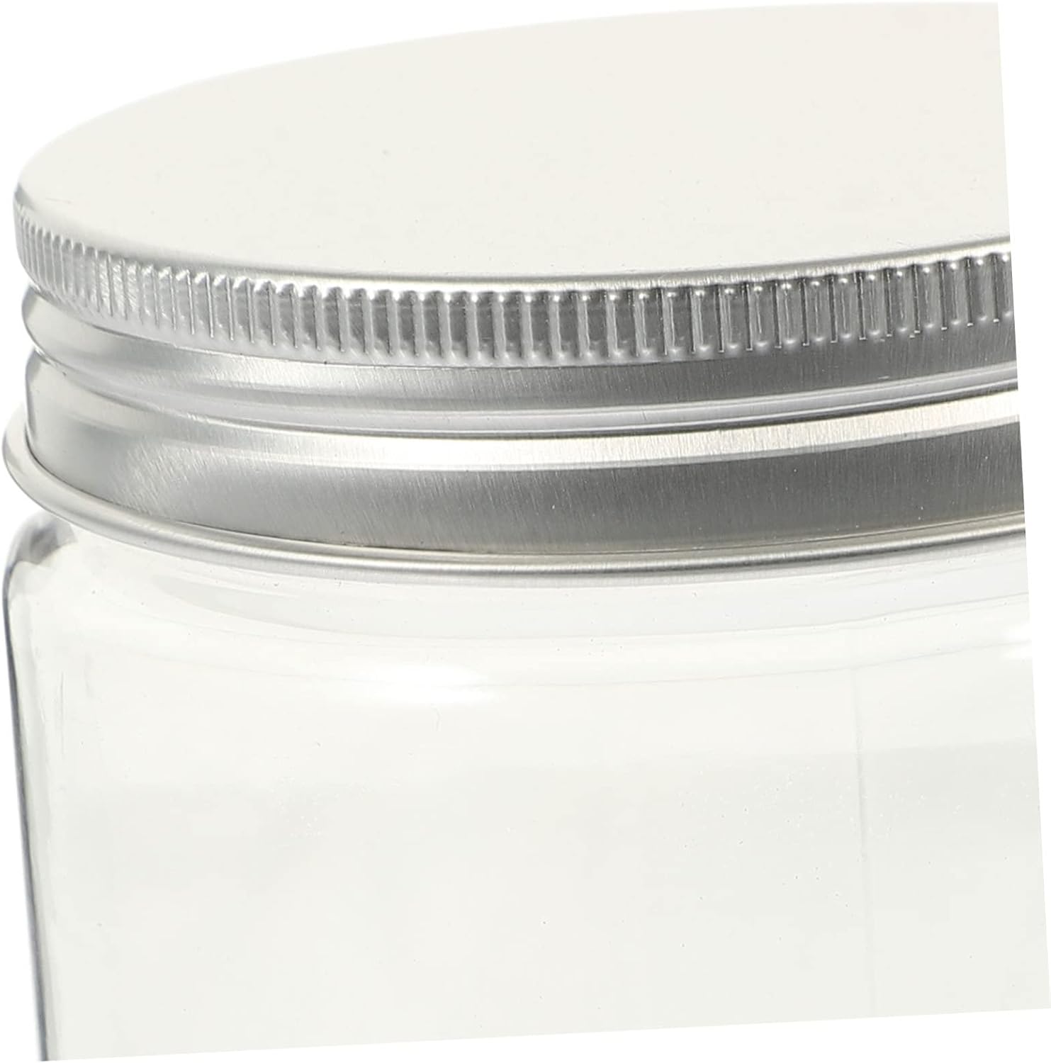YARNOW Tarro de almacenamiento de cocina de 4 piezas de tarros de plástico con tapas para caramelos, tarros de cristal con tapas, tarros de maní con