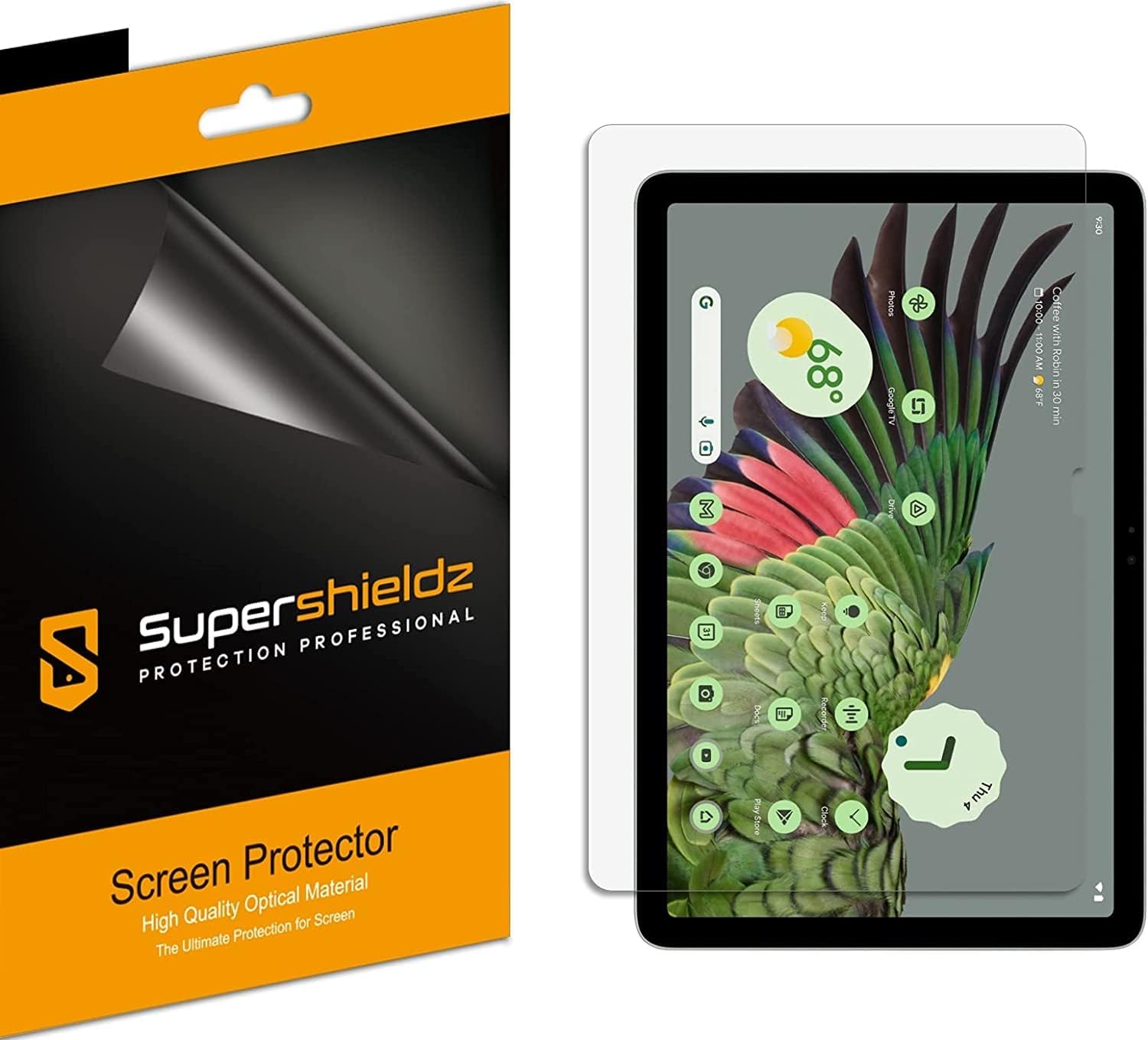 Supershieldz Protector de pantalla diseñado para Google Pixel Tablet (11 pulgadas), 0.005 in, escudo transparente de alta definición (PET)