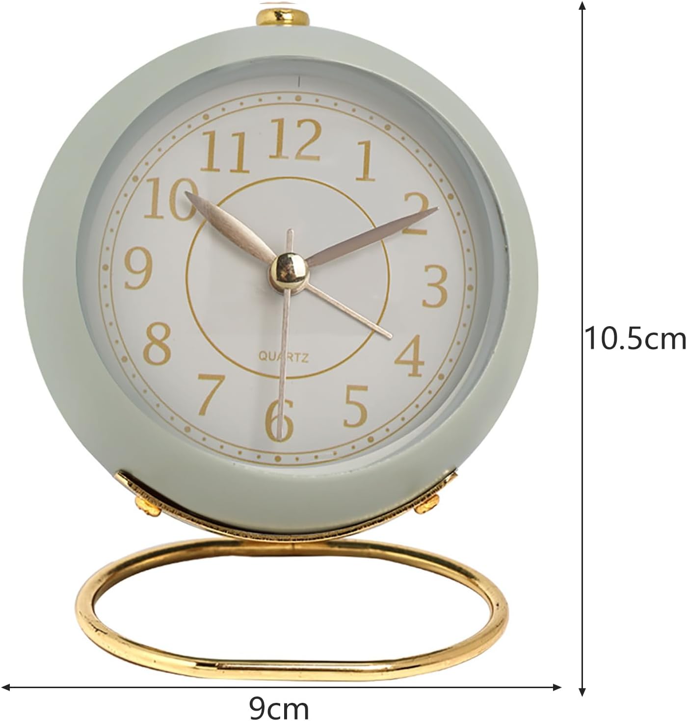 Reloj despertador analógico, reloj retro de mesa con luz nocturna para estantería, escritorio, cocina, dormitorio, al lado, decorativo, silencioso,
