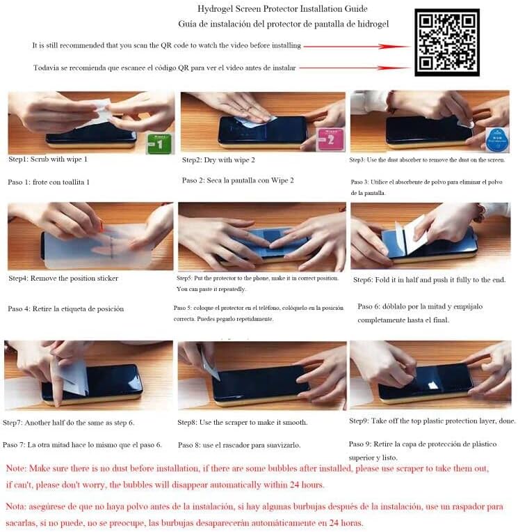 2 unids Protector de pantalla frontal para iPhone 11 Pro A2160 5.8 “2019 Flexible Matte Hydrogel Film TPU Desbloqueo de huellas dactilares