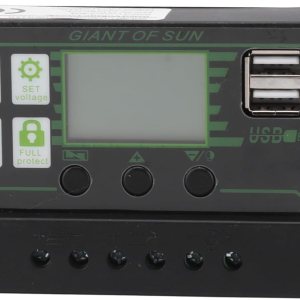 Controlador de carga solar, controlador de energía ABS 5V con doble puerto USB, regulador PWM inteligente para paneles solares (80A) Controlador de carga solar, controlador de energía ABS 5V con doble puerto USB, regulador PWM inteligente para paneles solares (80A)