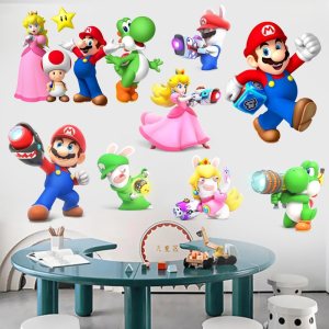 SKTFFR Mario Brothers – Calcomanías de pared para niños, decoración de pared de PVC, decoración de pared para habitación de niños, sala de estar SKTFFR Mario Brothers – Calcomanías de pared para niños, decoración de pared de PVC, decoración de pared para habitación de niños, sala de estar