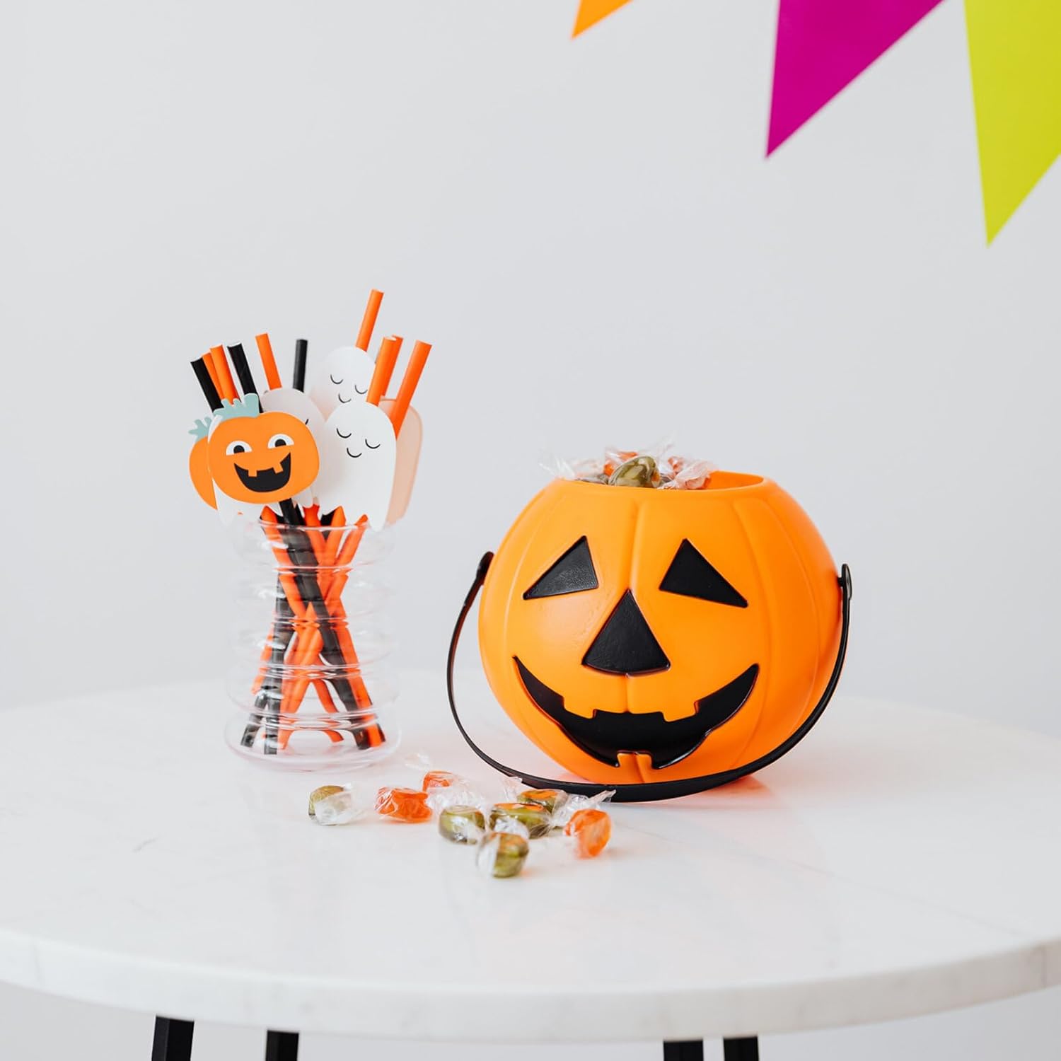 Kichvoe Cubo de golosinas de Halloween s Contenedor de dulces de Halloween