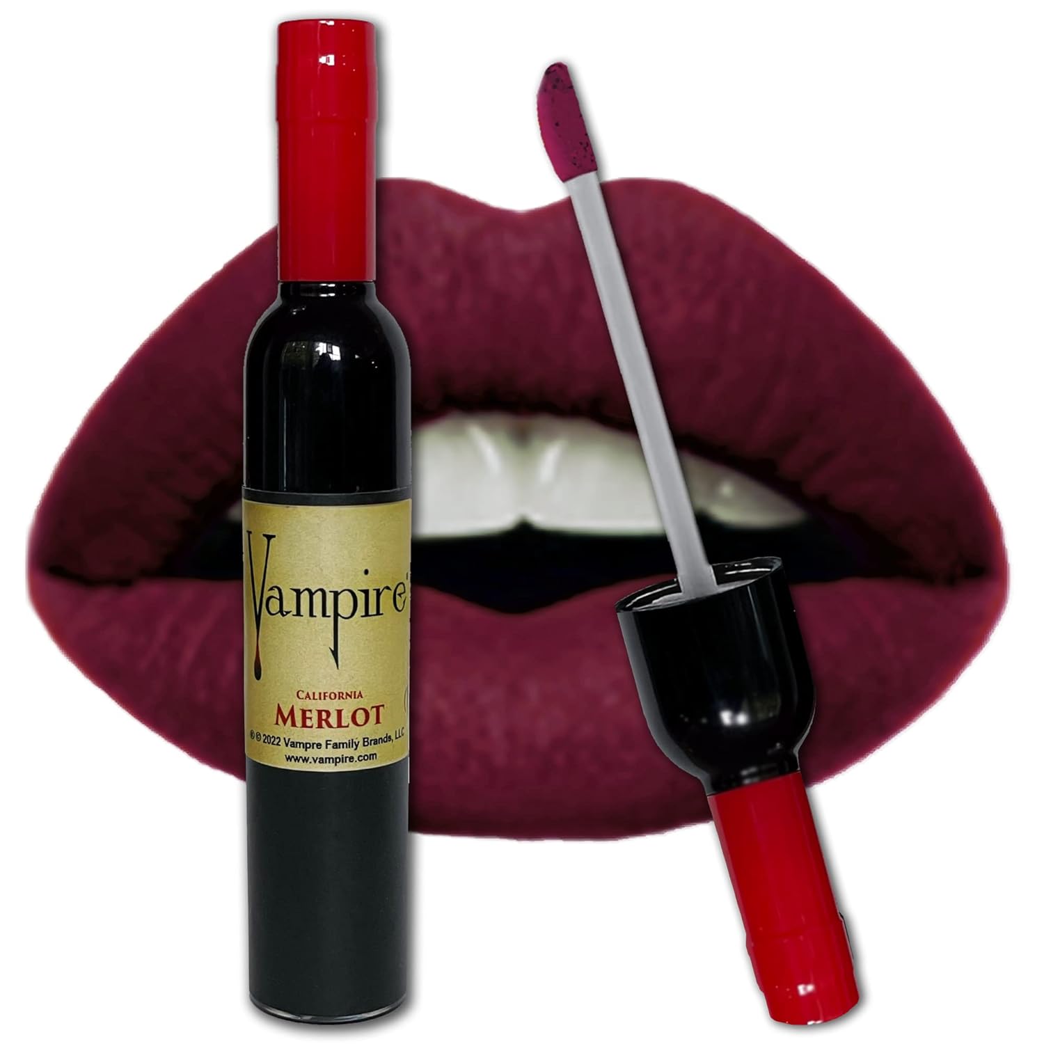 Barra de labios Merlot (rojo oscuro con matiz púrpura)
