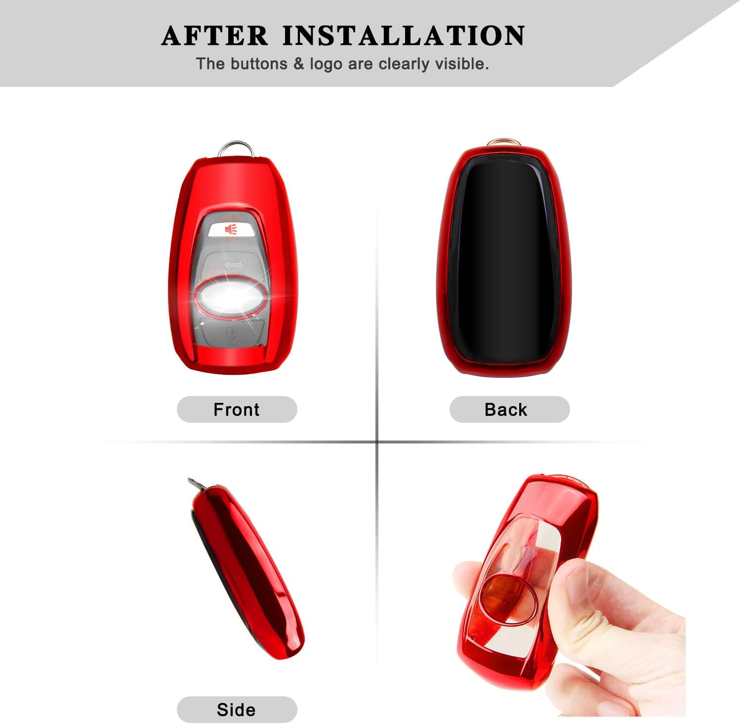 QBUC Funda para llavero Subaru Forester XV CrossTrek Ascent Outback Legacy Impreza STI WRX BRZ (rojo)