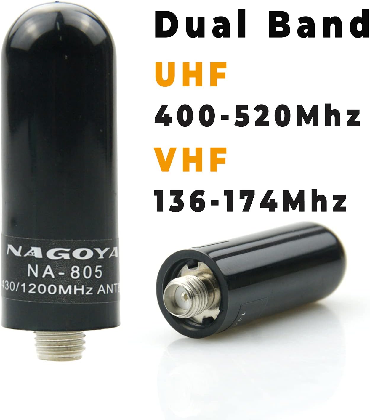 NA-805 Antena corta universal Walkie Talkie VHFUHF 1364301200MHz SMA-Hembra Antena de repuesto para radios PUXING Retevis Kenwood HYT (2 unidades)