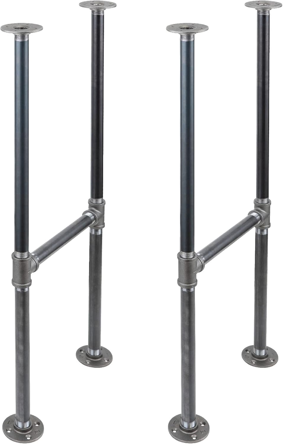 PIPE DECOR Patas de mesa de altura de barra, patas de tubería de plomería de estilo industrial para pubs, restaurantes, cueva de hombre o cocina,