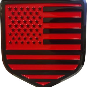 Zhizhong Emblema para portón trasero, insignia de la bandera estadounidense compatible con RAM 1500 2500 3500 2009-2018 (rojo) Zhizhong Emblema para portón trasero, insignia de la bandera estadounidense compatible con RAM 1500 2500 3500 2009-2018 (rojo)