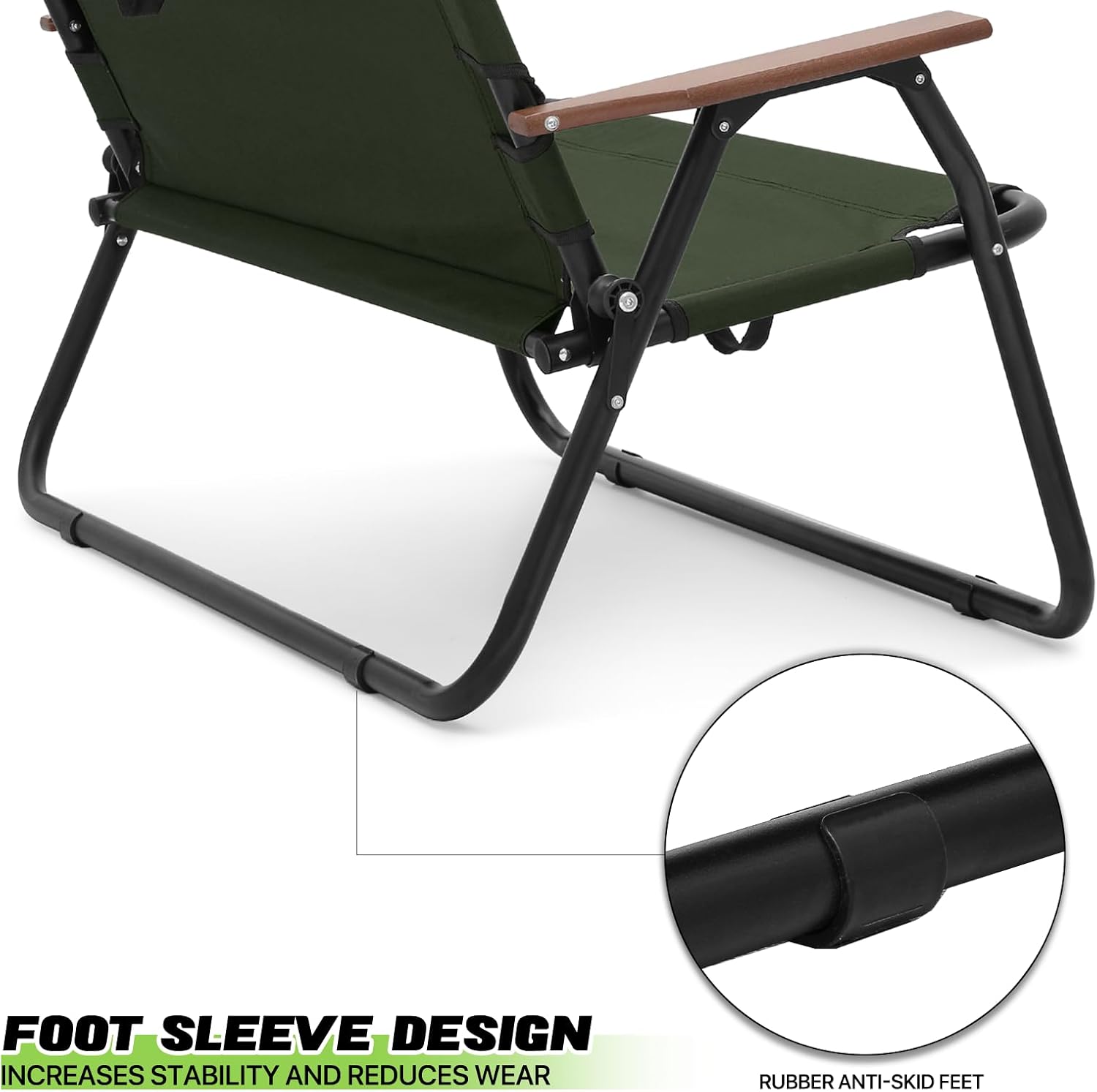Magshion Silla de campamento de doble asiento de 39 pulgadas, soporta 330 libras para adultos, silla plegable de alta resistencia para 2 personas,