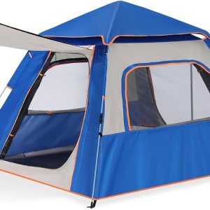 Tienda de campaña para 4 personas, tienda de campaña con un solo toque, tienda de campaña emergente, domo familiar, impermeable, para mochileros, Tienda de campaña para 4 personas, tienda de campaña con un solo toque, tienda de campaña emergente, domo familiar, impermeable, para mochileros,