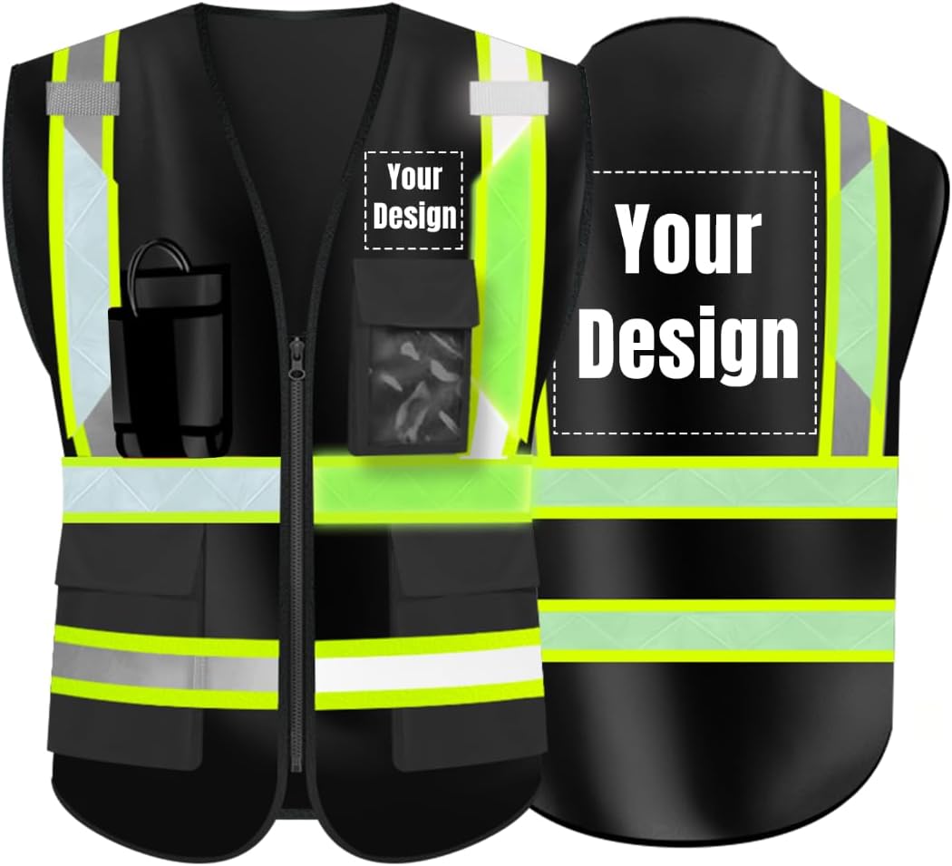 YOWESHOP El chaleco de seguridad de alta visibilidad modifica el chaleco protector reflectante de alta visibilidad del logotipo