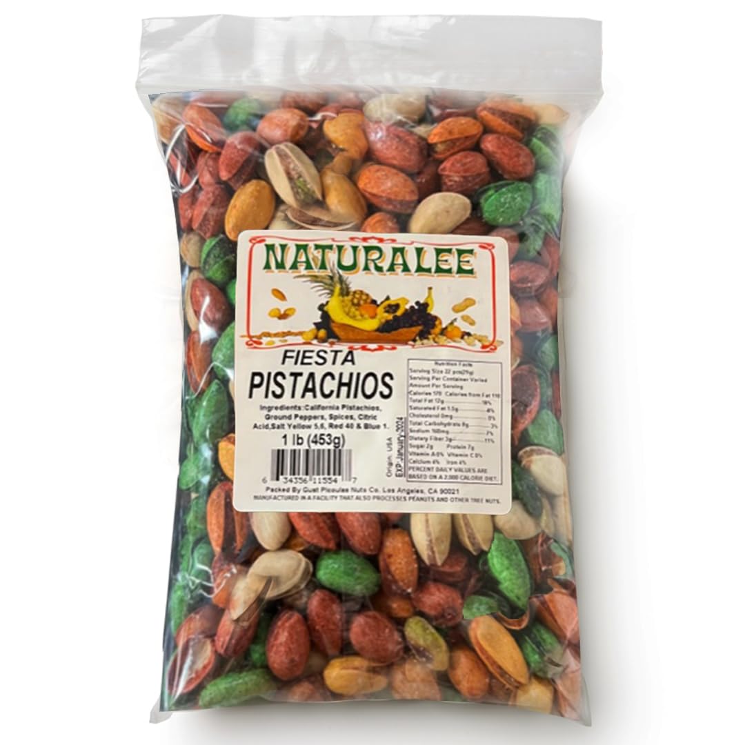 Naturalee Pistachos 1 lb – Paquete Fiesta – Premium, Alto Proteína – Saborea el sabor y luego abre