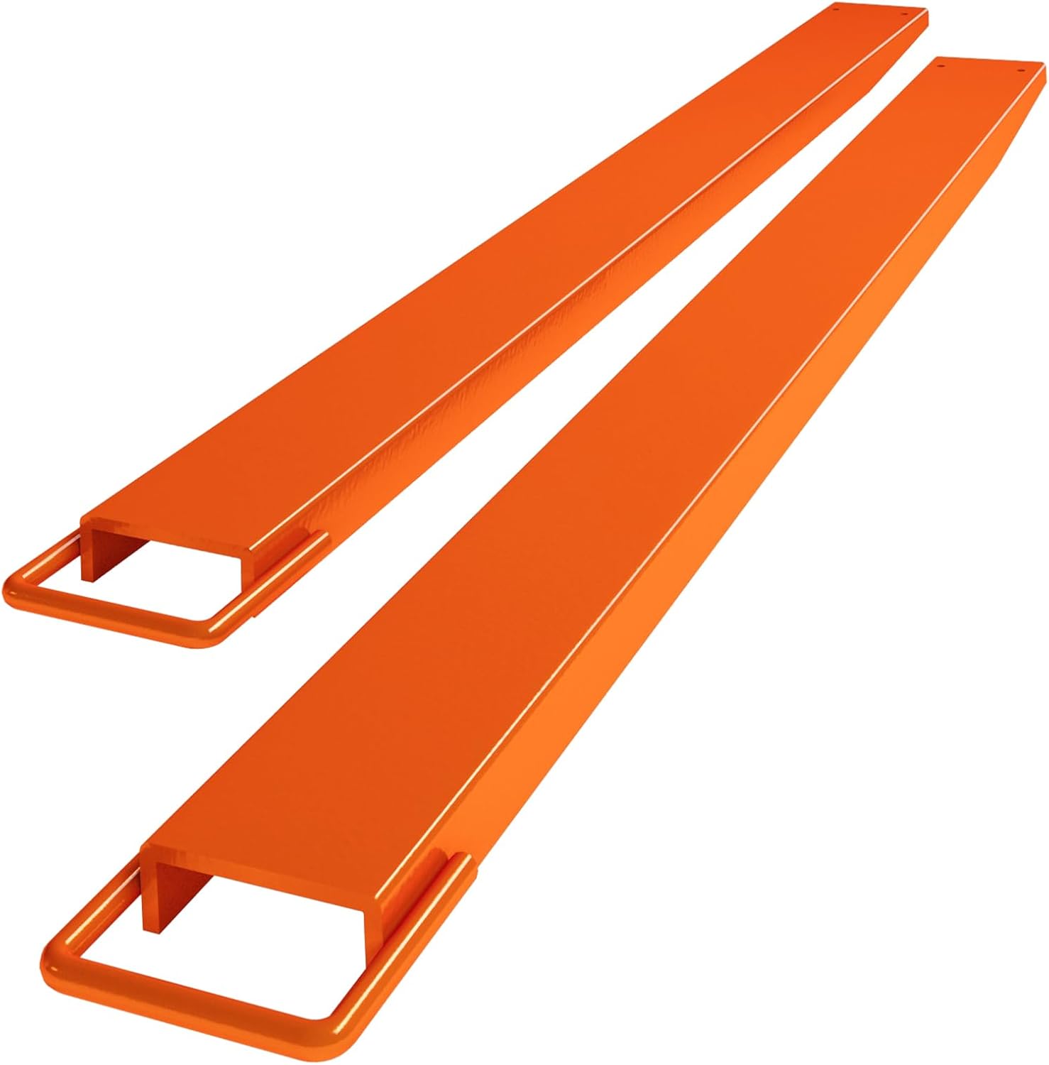 Extensiones de horquillas para carretillas elevadoras, extensiones de carretilla elevadora de acero resistente de 96 pulgadas de longitud, 1 par