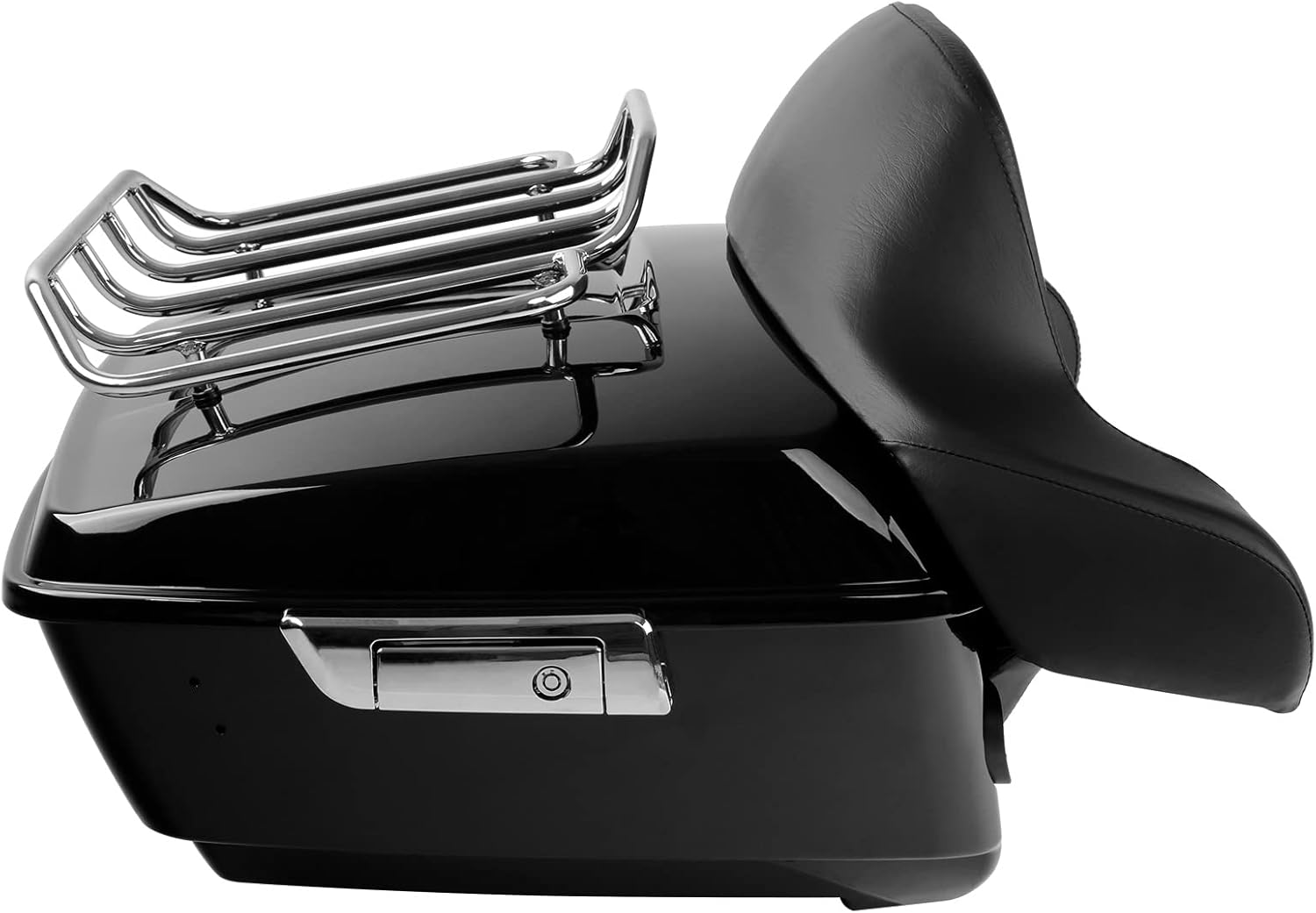 XFMT Portaequipajes superior King Tour Pack de 13.1 pulgadas + almohadilla de respaldo King Tour Pack – Road Zeppelin Styling para Harley Road King