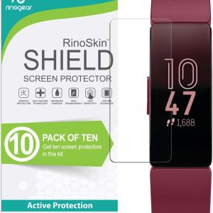 RinoGear Paquete de 10 protectores de pantalla para Fitbit Inspire 2 1 HR (0.69 pulgadas), accesorios compatibles con fundas, cobertura completa RinoGear Paquete de 10 protectores de pantalla para Fitbit Inspire 2 1 HR (0.69 pulgadas), accesorios compatibles con fundas, cobertura completa
