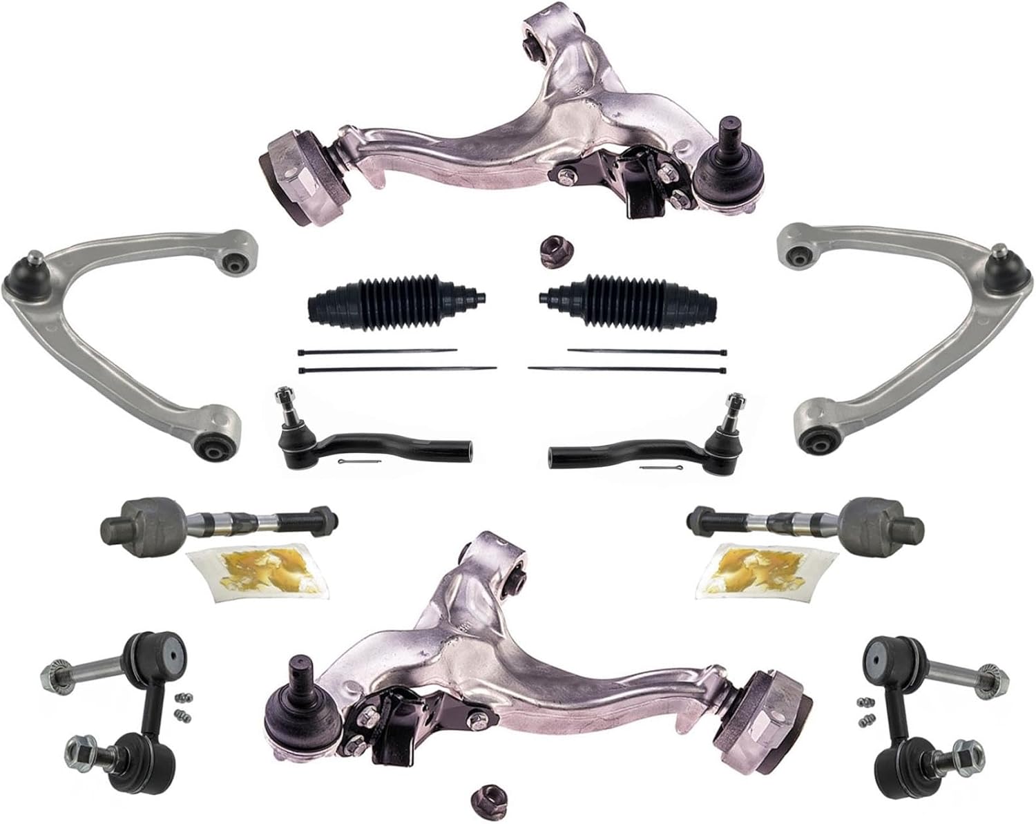 Brazos de control delanteros superiores e inferiores Repuestos de varillas de amarre y eslabones para Nissan 370Z 2009-2020